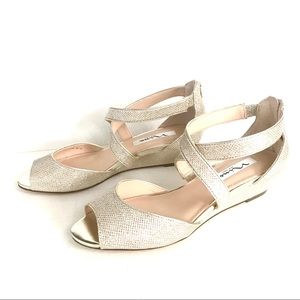 nina franya wedge sandal gold
